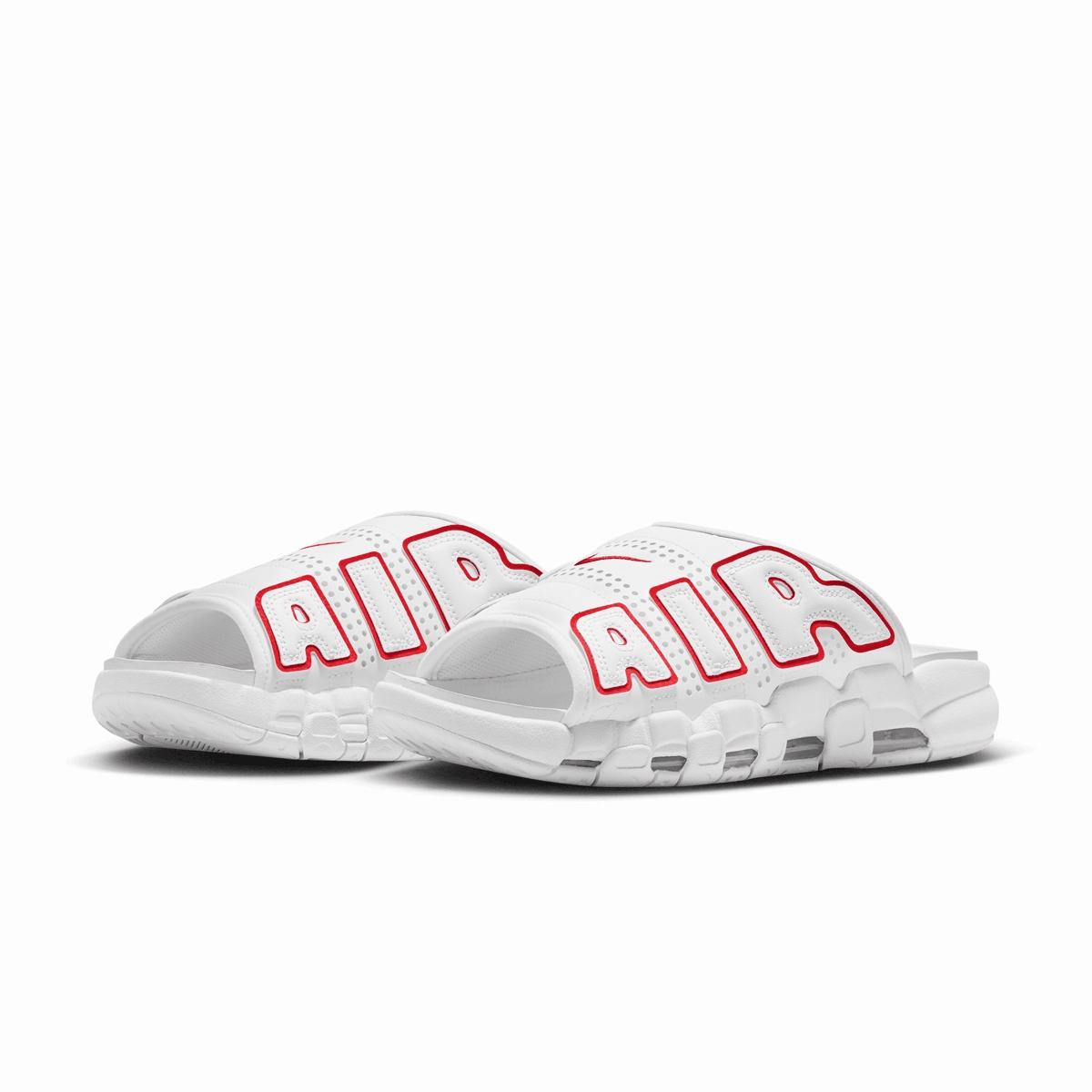 Ultimate Wear Air More Uptempo Slide 'White Red'
