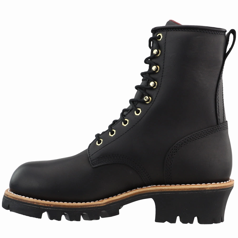 Quick Lace Shoes Paladin 8 Inch Waterproof Insulated Steel Toe Logger Lace Up Work Boots