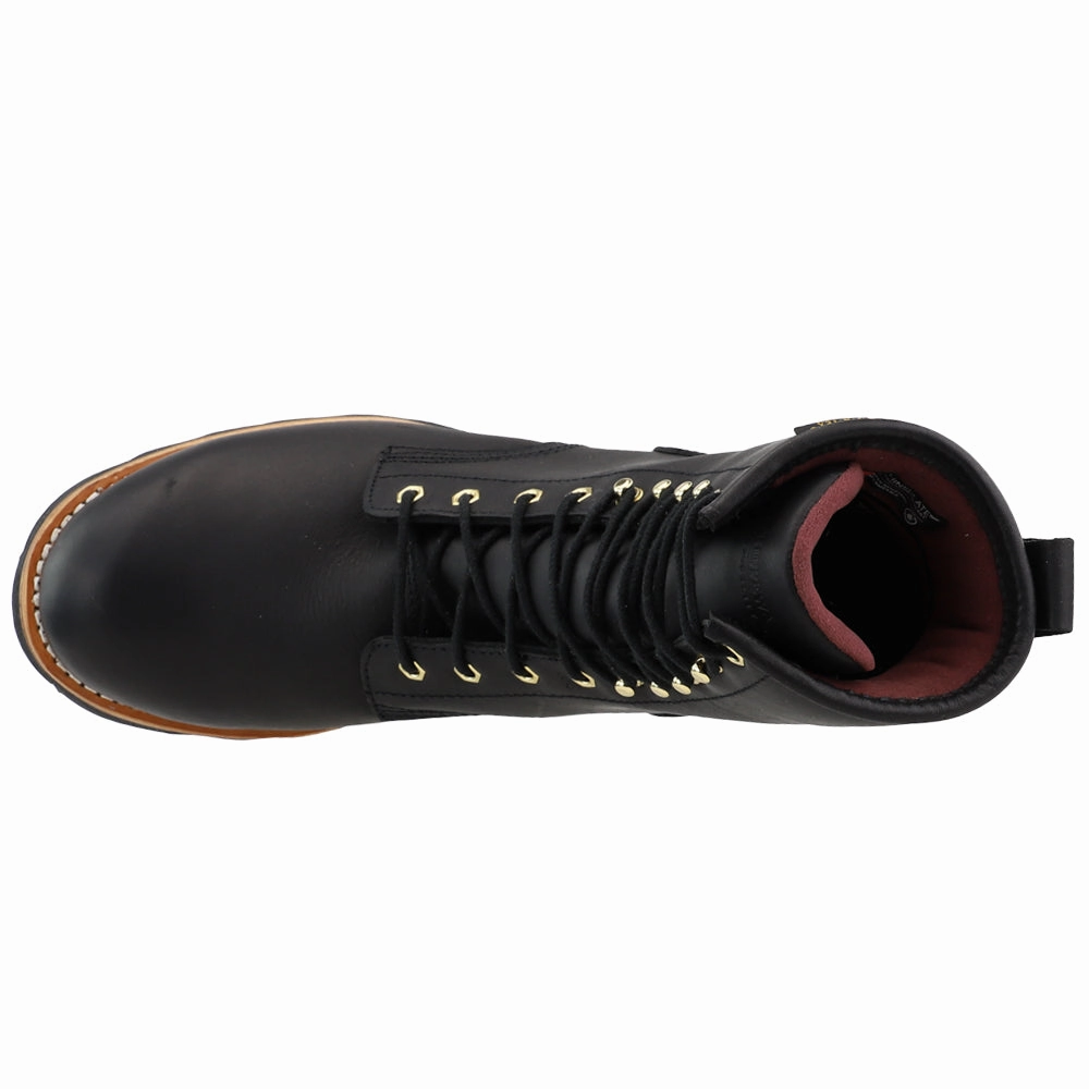 Paladin 8 Inch Waterproof Insulated Steel Toe Logger Lace Up Work Boots Comfortable Design Maximum Durability