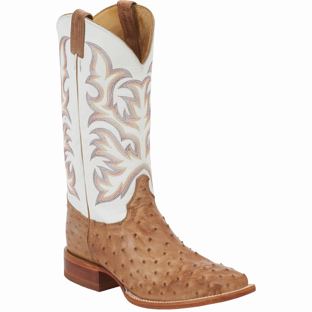 Pascoe 13 Inch Full Quill Ostrich Square Toe Cowboy Boots quick-drying