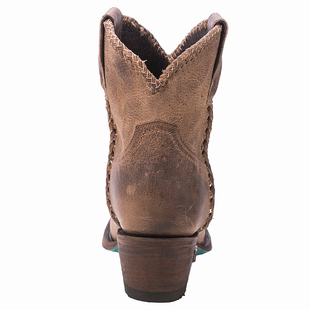 Plain Jane Braided Round Toe Cowboy Bootie Stylish grip