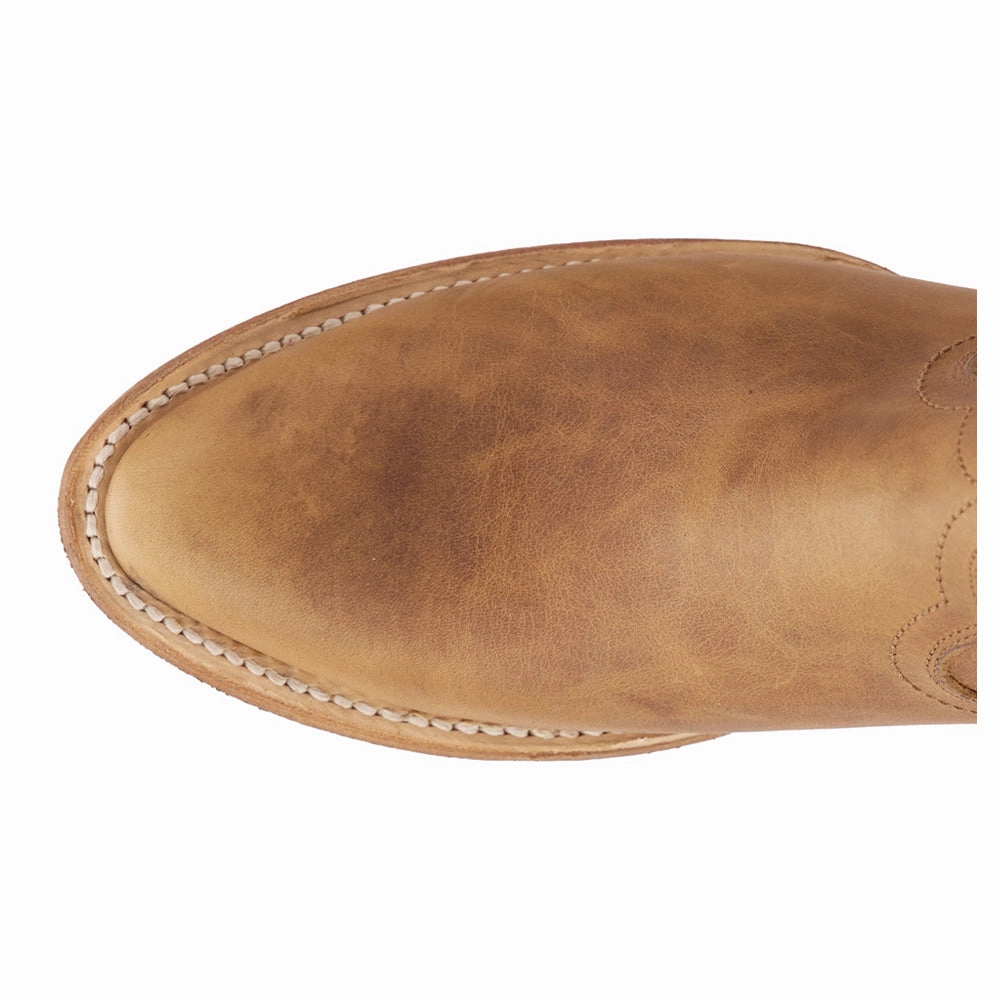 Plain Jane Zippered Round Toe Cowboy Bootie Torsional Stability Feature