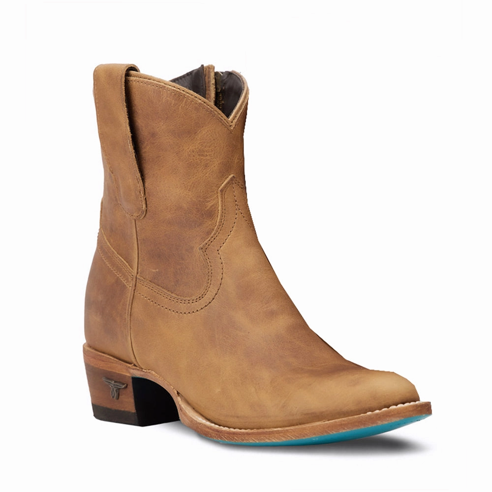 Plain Jane Zippered Round Toe Cowboy Bootie Anti Static Midsole Breathable flair