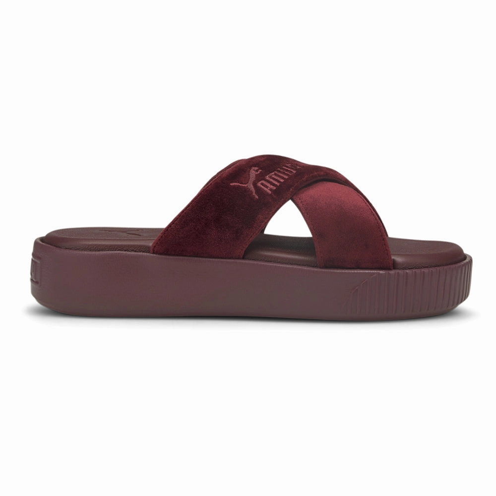 Platform Velvet Slides Sandals swimmers - specific functions Padded Design