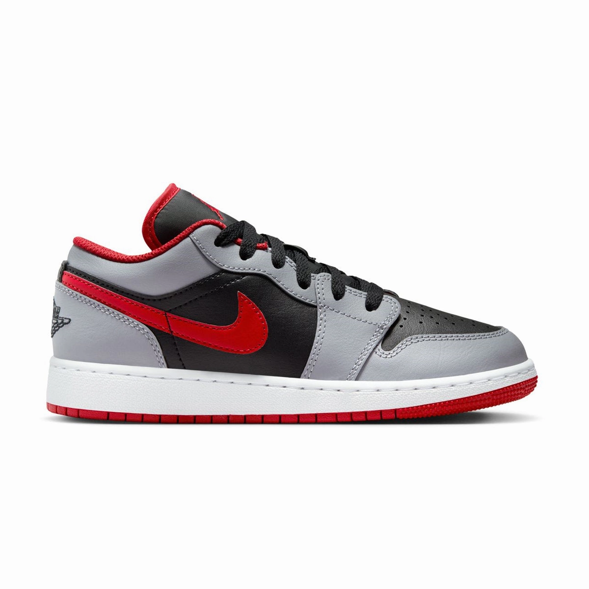 waterproof construction Contoured Heel Cup Air Jordan 1 Low 'Black Light Smoke Grey'