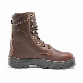 Heavy Protection Jobsite Safety Portland 8 Inch Waterproof Wide Soft Toe Work Boots