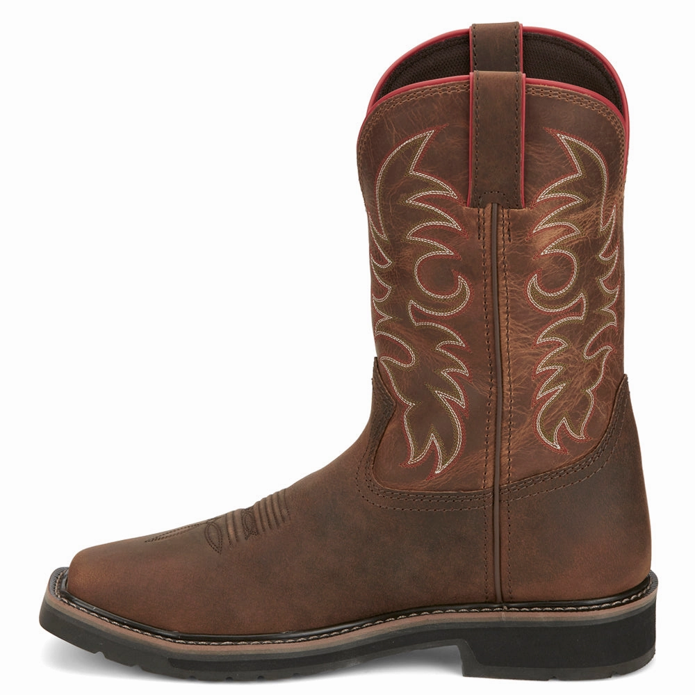 Driller 11 Inch Waterproof Steel Toe Work Boots Secure Lock Footwear