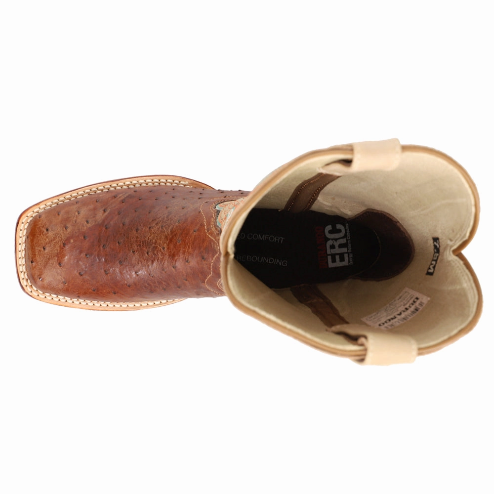 Premium Exotic Full Quill Ostrich Embroidered Square Toe Pull On Cowboy Boots Sporty arch soccer players