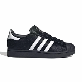 Blown Rubber Outsole Ergonomic Fit Wmns Superstar II 'Black Ponyhair'