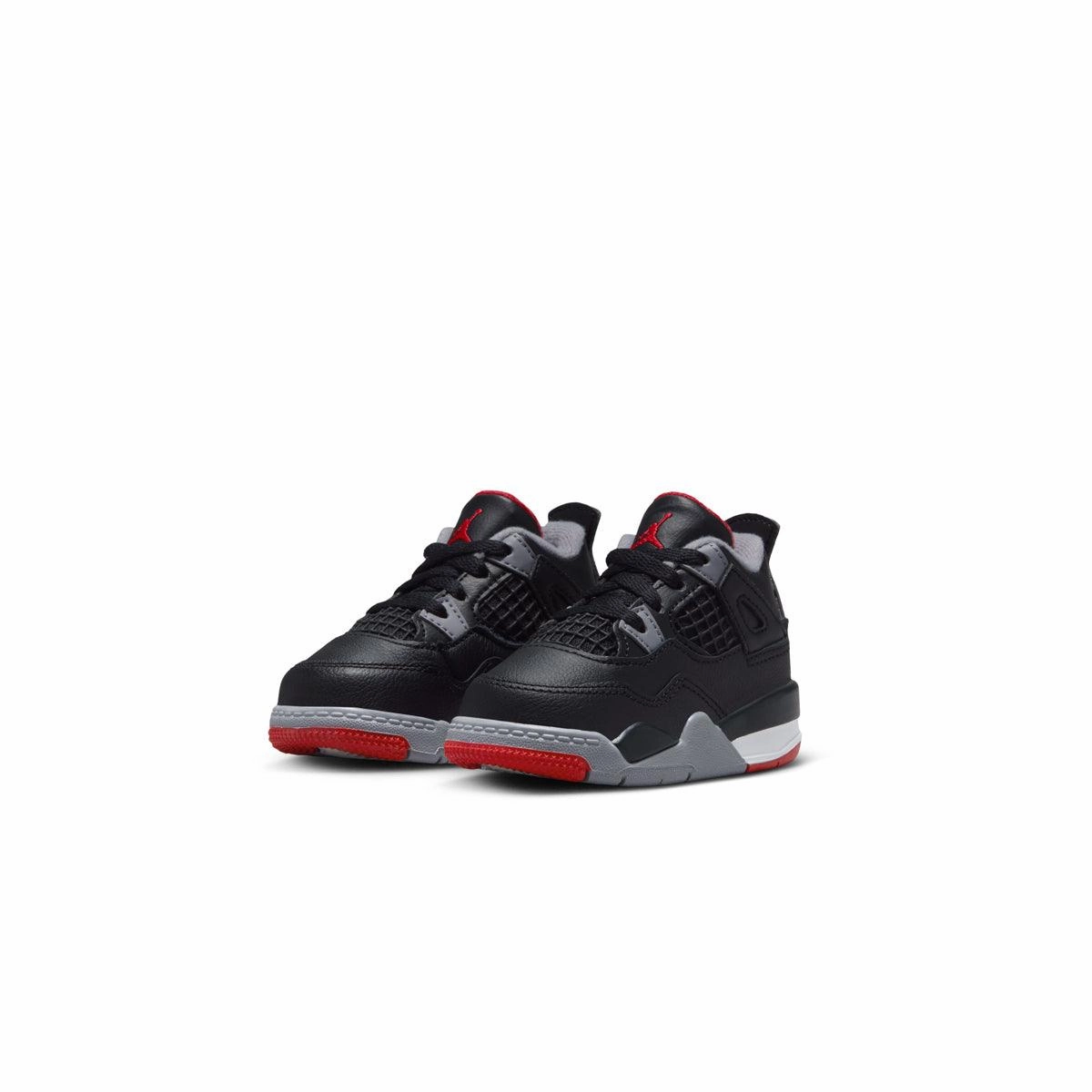 Toddlers Air Jordan 4 Retro 'Bred Reimagined' Slip Resistant Grooves