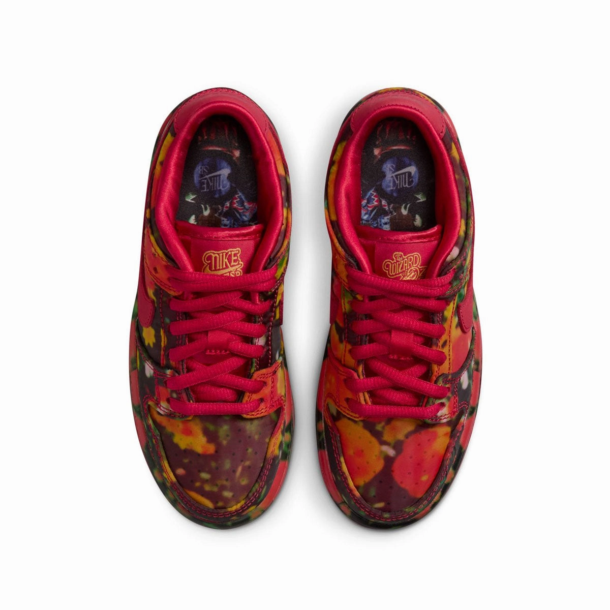 '  Wizard of Oz Kids SB Dunk Low Pro 'Poppy Fields' Orthopedic Footbed Design dimension