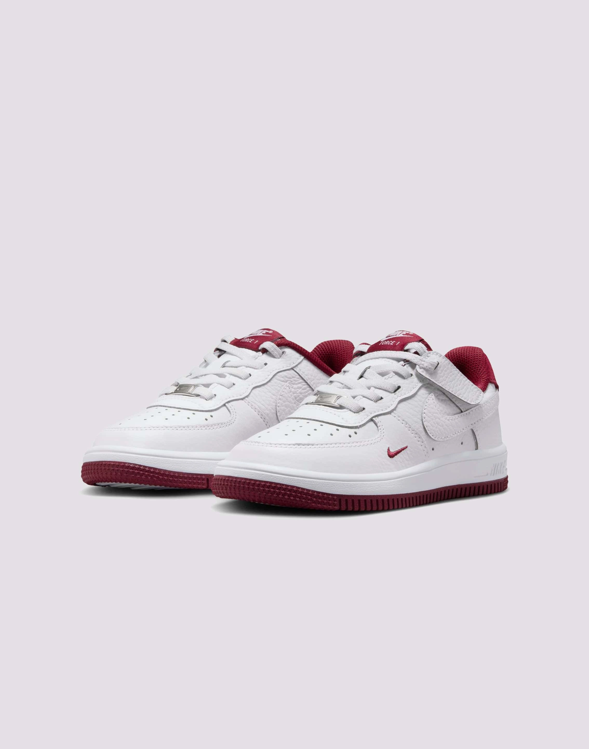 Nike Air Force 1 Low EasyOn LV8 3 Preschool Boys' "White/Team Red" Washable kids' products Breathable Insoles