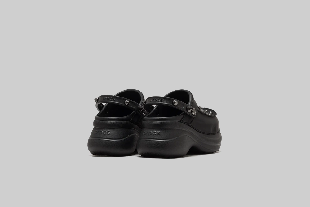 Women's Crocs Bae Studded Clog 'Black' - 211626-001 Smooth Outsole Moisture Wicking Liner