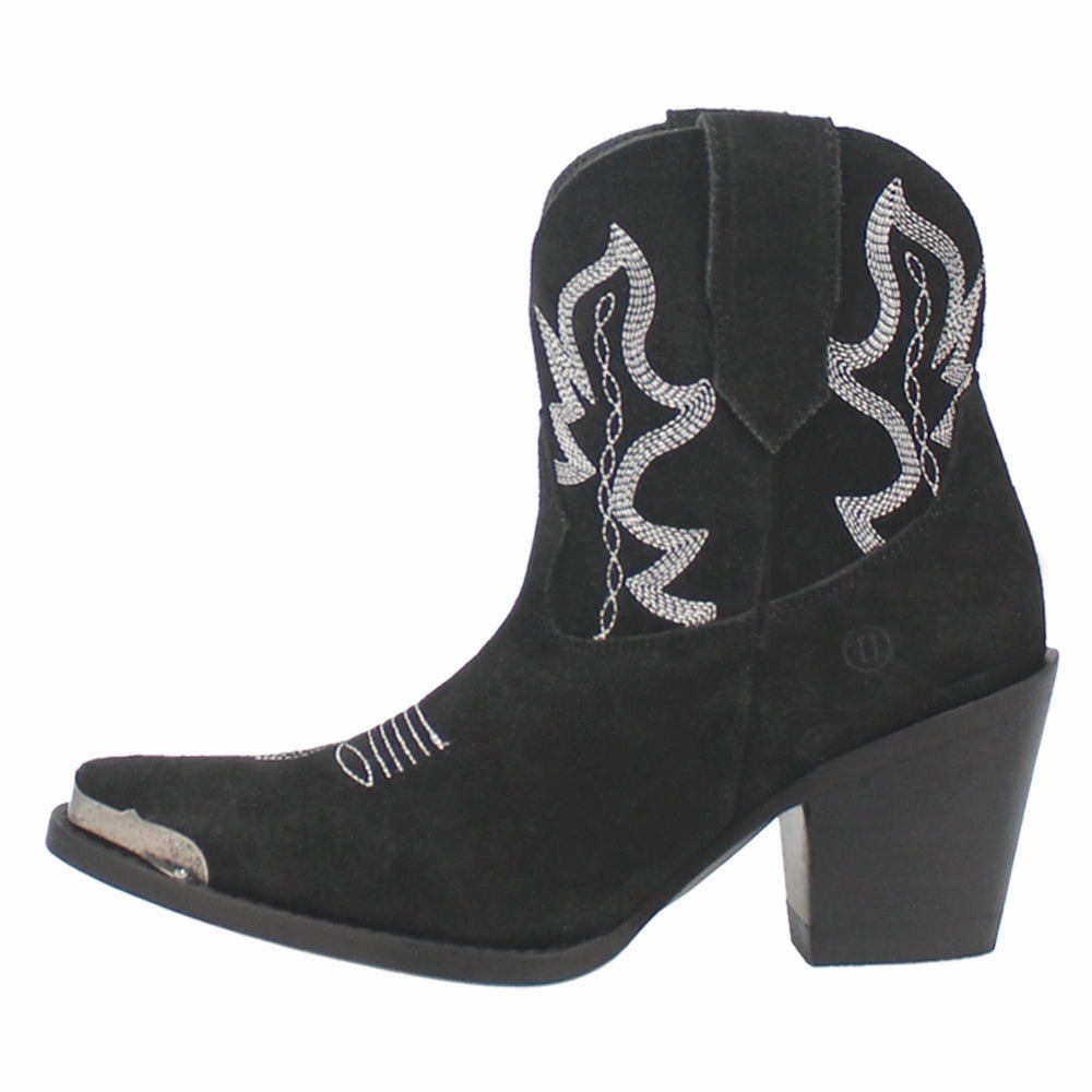 Joyride Embroidered Snip Toe Pull On Cowboy Booties Shock Absorption Layer