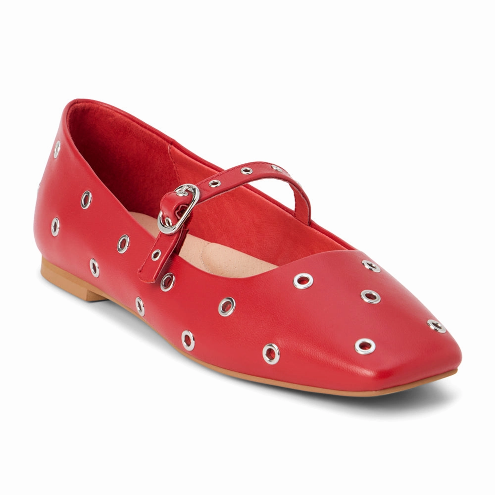 Thermoregulating Fabric work - style Mick Studded Mary Jane Ballet Flats