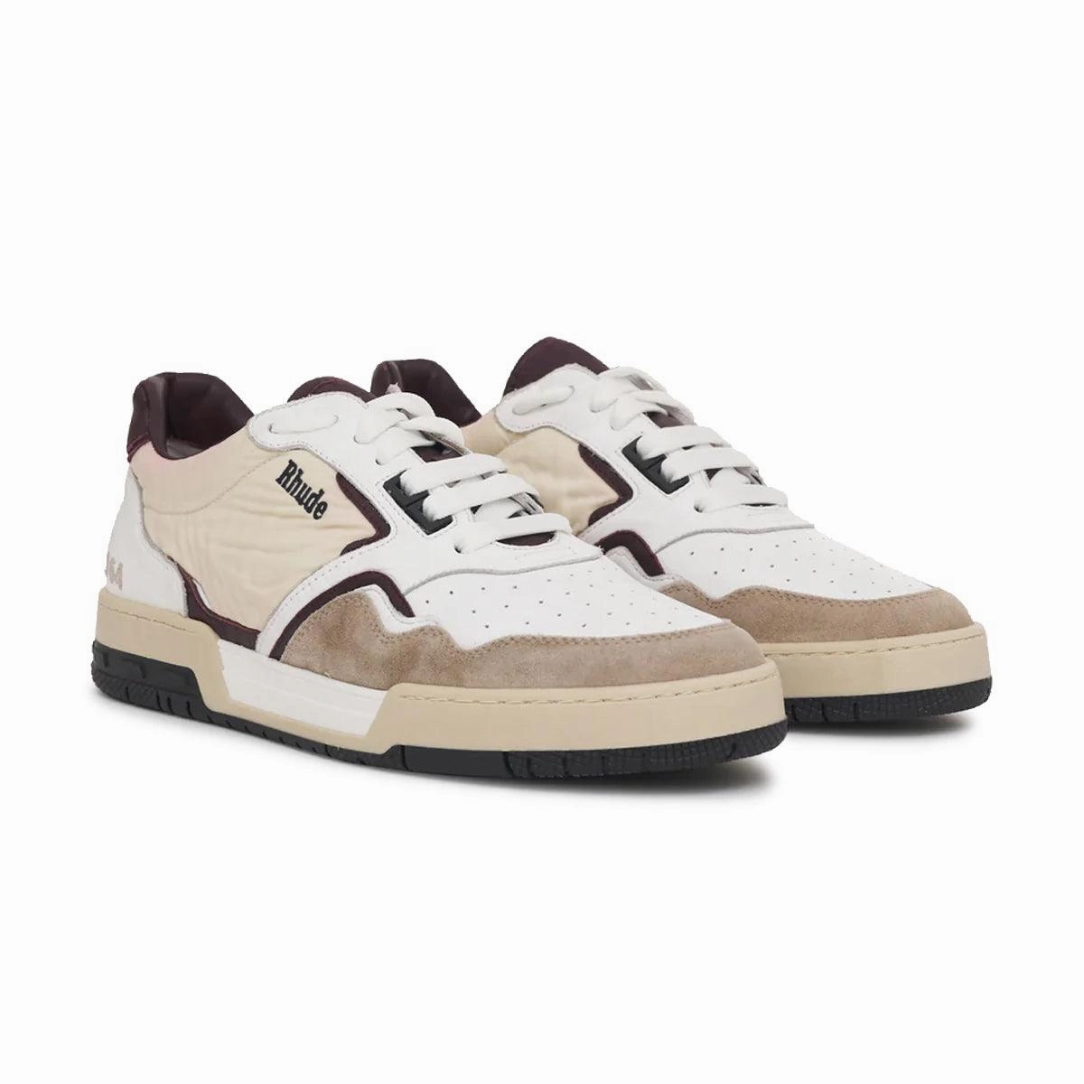 Contoured Footbed Shape Racing Sneaker 'White Maroon'