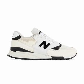 998 'White Black' Leather Sole toddlers