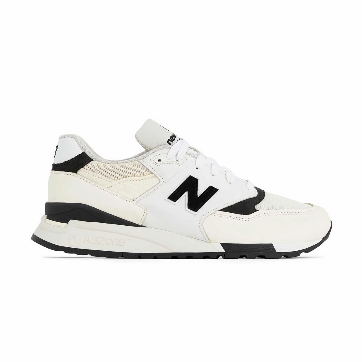 998 'White Black' Leather Sole toddlers