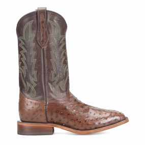 Work Utility Rancher 12 Inch Full Quill Ostrich Square Toe Cowboy Boots