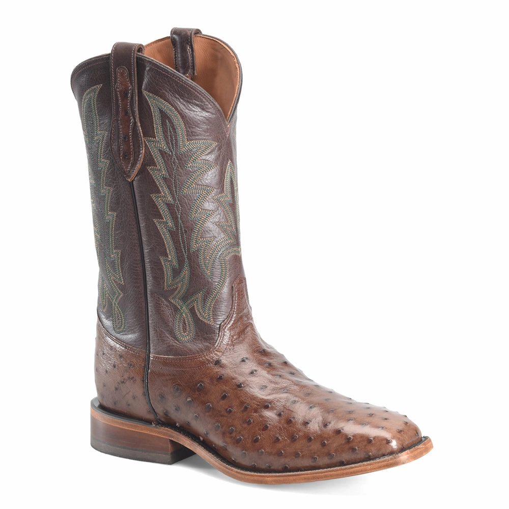 Torsional Stability Rancher 12 Inch Full Quill Ostrich Square Toe Cowboy Boots