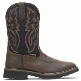 Non slip grip Breathable Lining Rancher Waterproof Steel Toe Work Boots