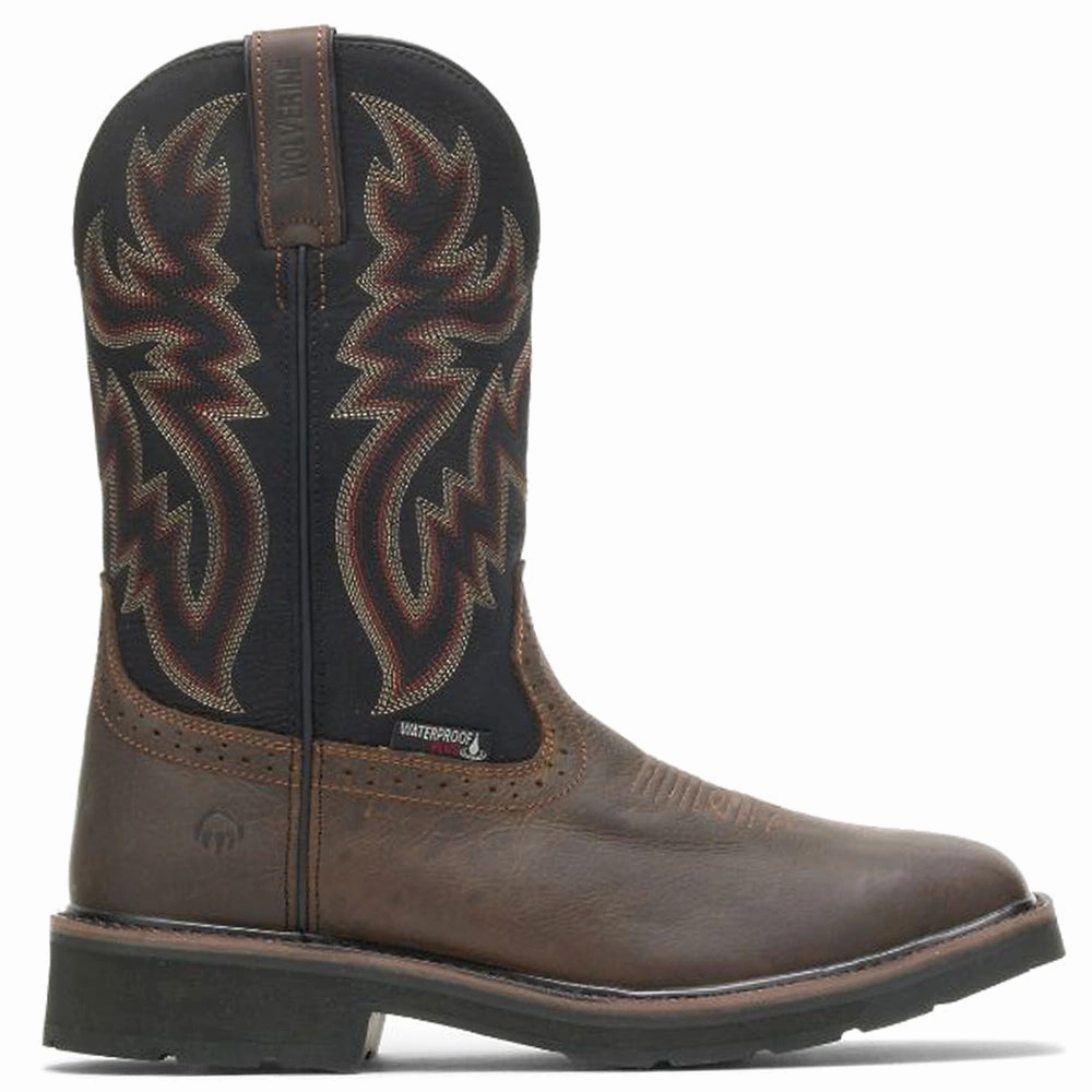 Non slip grip Breathable Lining Rancher Waterproof Steel Toe Work Boots