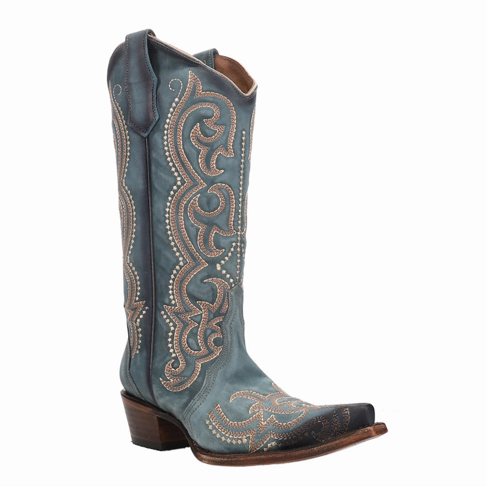 Pilates practitioners' flexibility pool - specific features Blue Jean Embroidered Snip Toe Cowboy Boots
