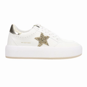 Foot Health shock - absorbing sole Ream Glitter Metallic Platform Slip On Sneakers