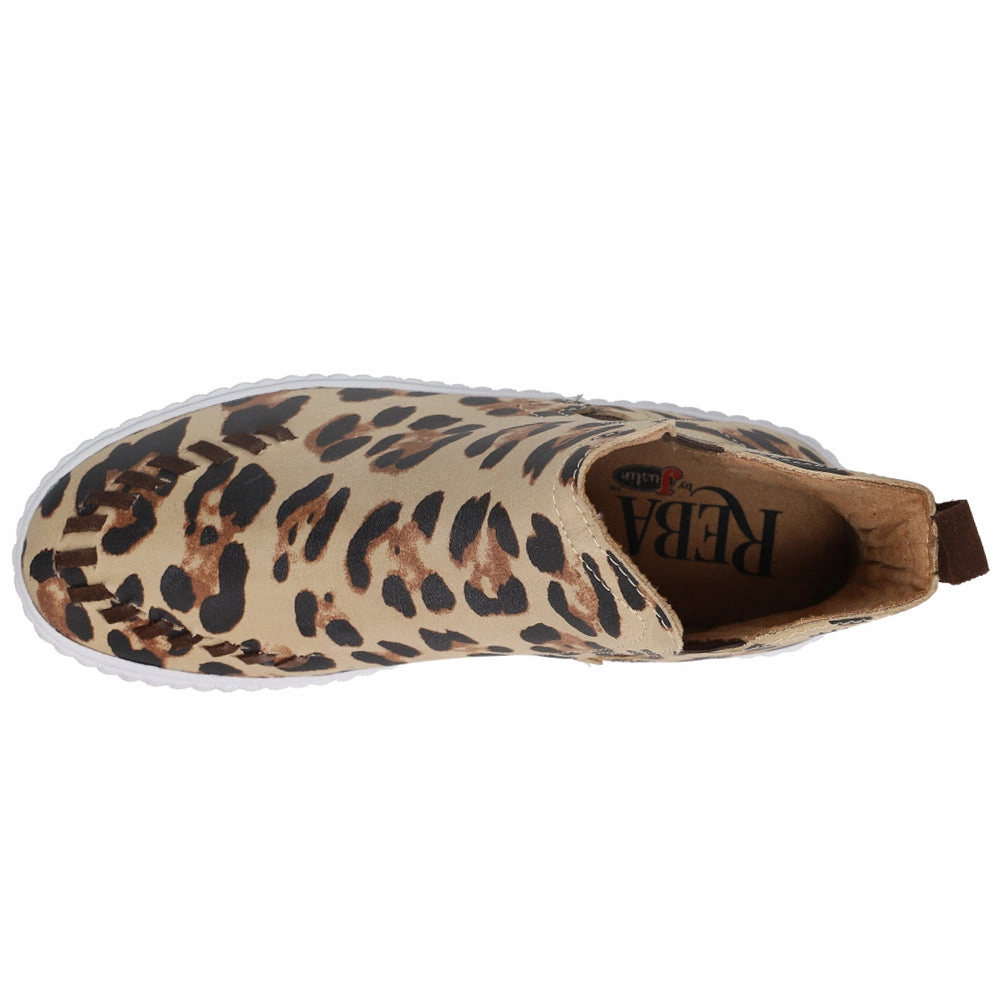 Protective Finish Outdoor Trek Reba X Justin Broadway Leopard High Top Sneakers