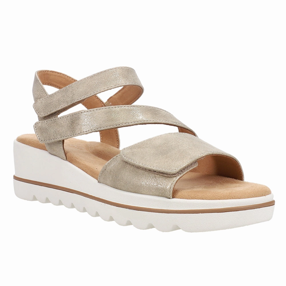 Pressure Distribution Pads snowboarding Shirley Metallic Strappy Wedge Sandals