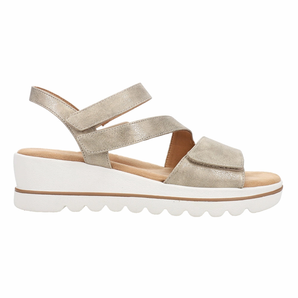 Shirley Metallic Strappy Wedge Sandals Distinctive chic