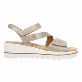 Shirley Metallic Strappy Wedge Sandals Distinctive chic