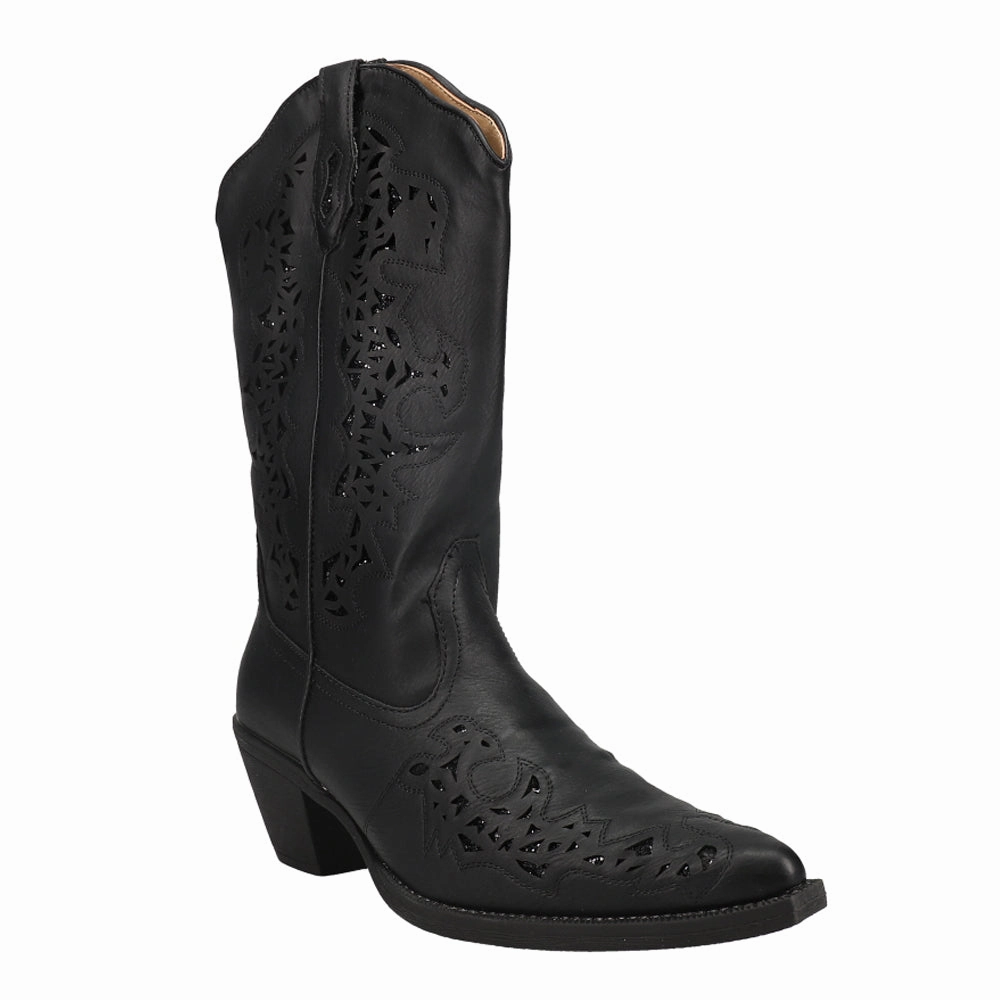 microfiber Alisa Snip Toe Cowboy Boots