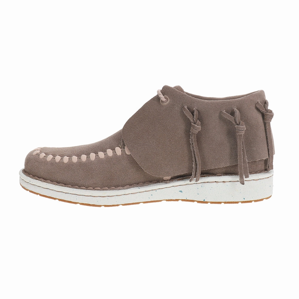 Quiet Sole Wear resistant Teepee Fringe Moccasin Booties