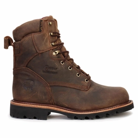 Super DNA 8 Inch Waterproof Insulated Lace Up Work Boots Secure Support