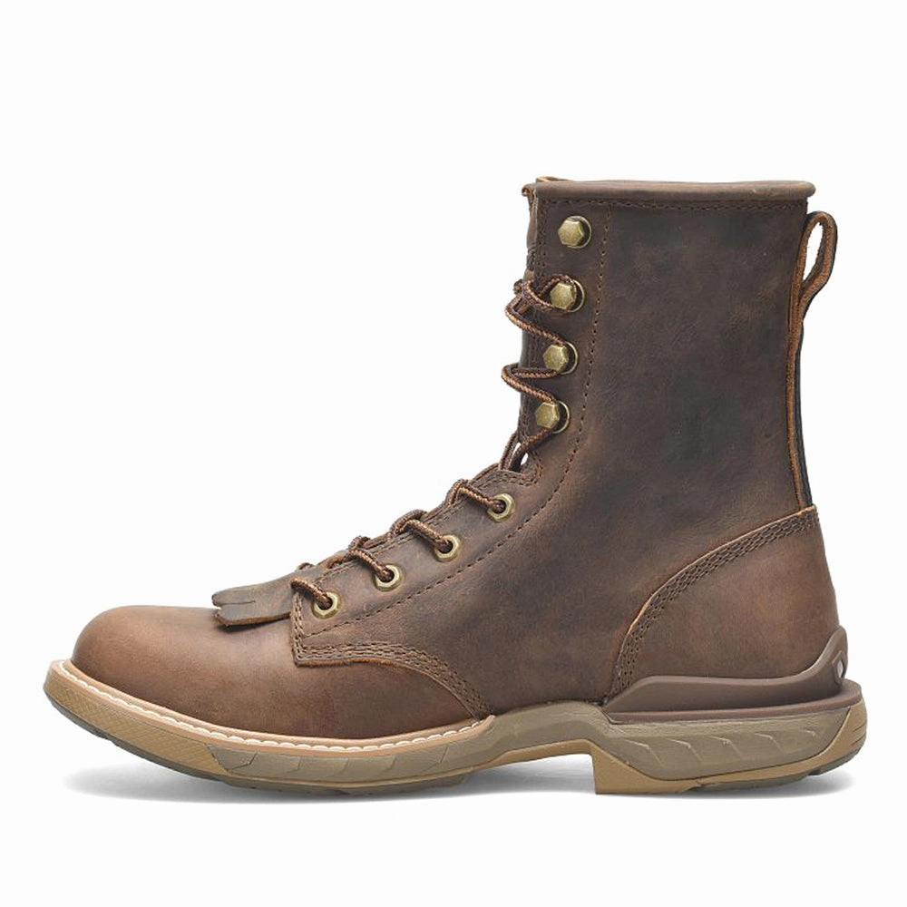 Raid 8 inch Lace Up Oil Resistant Soft Toe Work Boots Heavy Duty Toe Cap Soft Leather