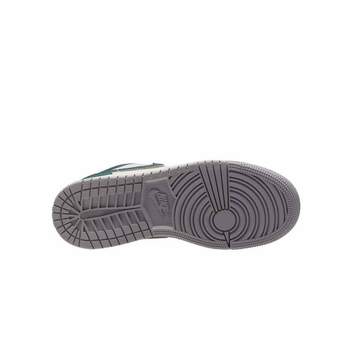 Kids Air Jordan 1 Low SE 'Oxidized Green' Knit Fabric Upper Arch Stability Technology