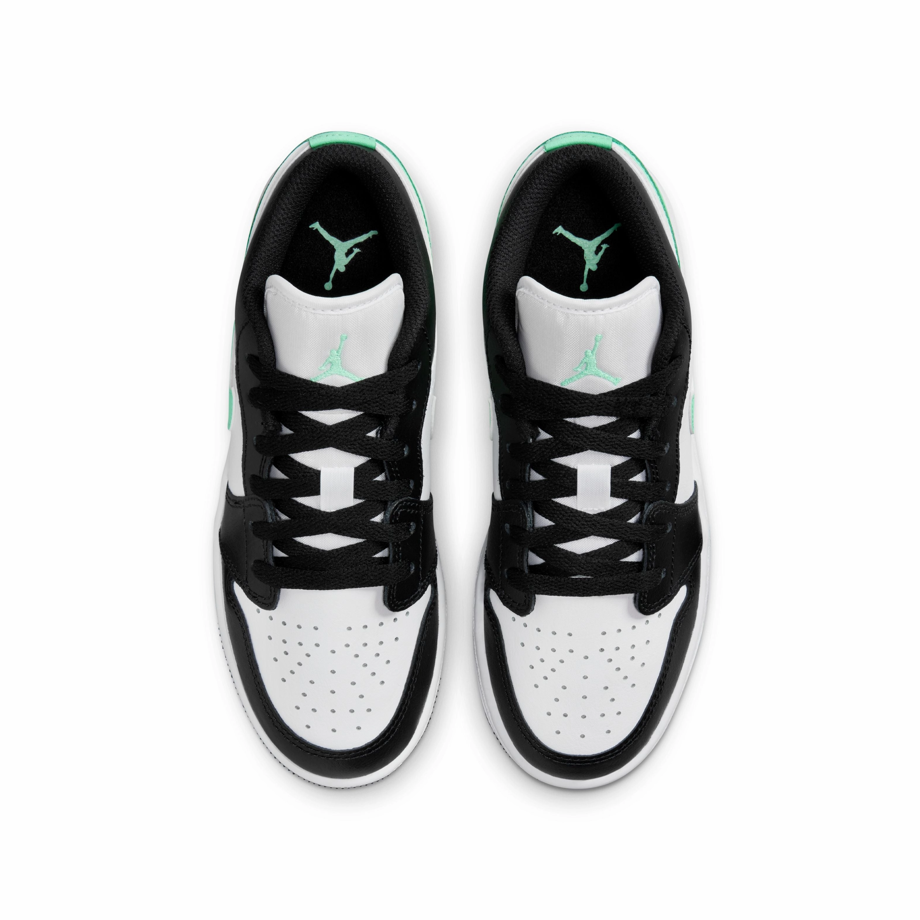 Traction Optimized Autumn Kids Air Jordan 1 Low 'White Green Glow'