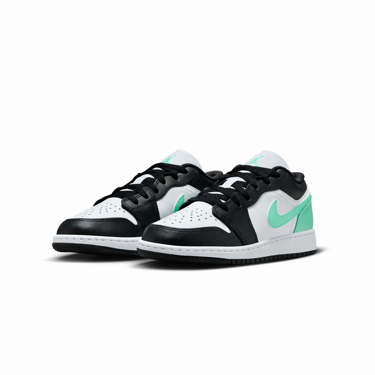 Kids Air Jordan 1 Low 'White Green Glow' Ultralight Composite Plate