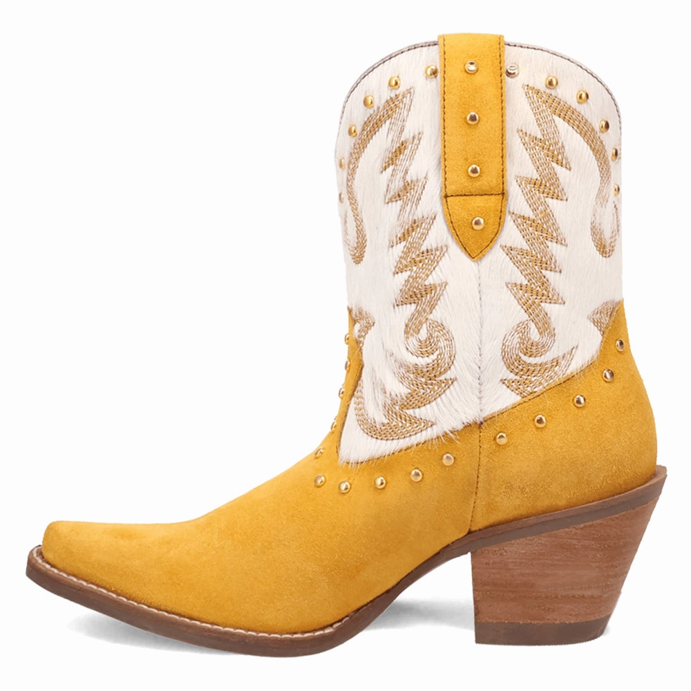 zip Rodeo Queen Embroidered Studded Snip Toe Pull On Cowboy Booties