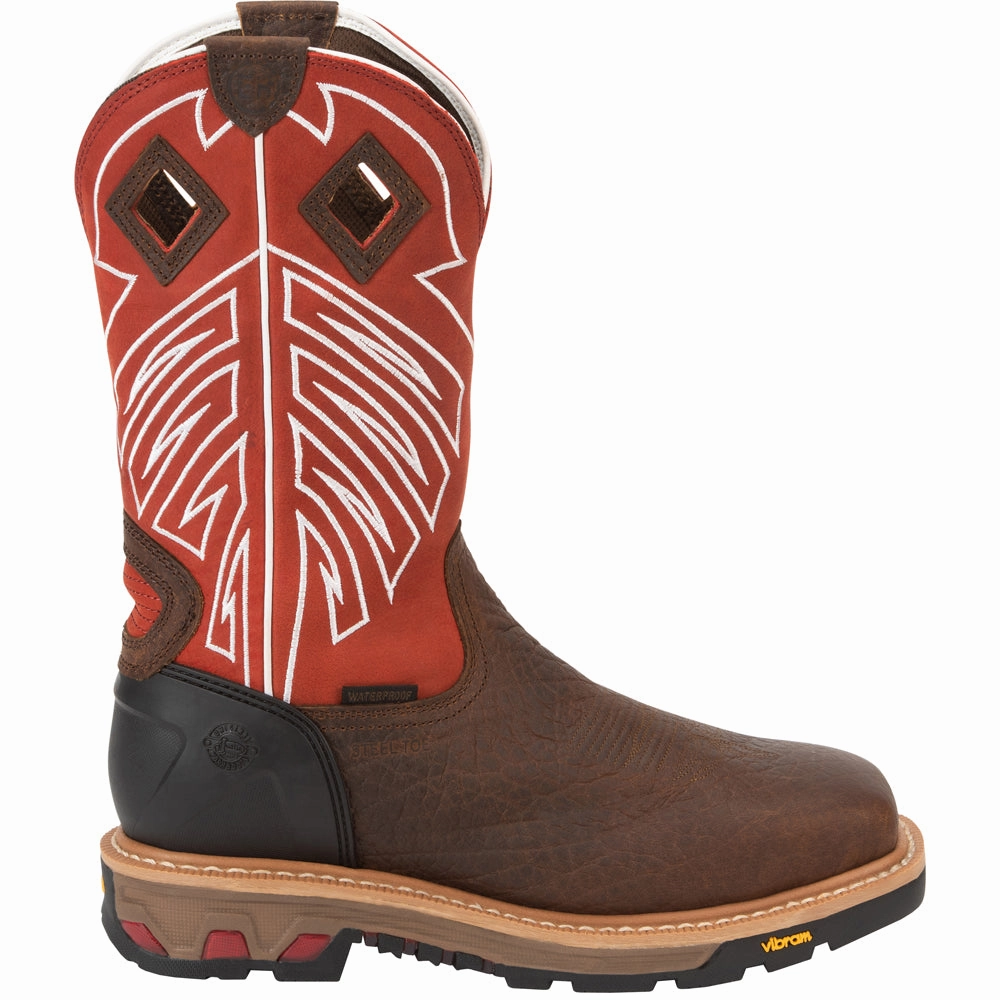 Roughneck 12 Inch Waterproof Steel Toe Work Boots Lace Up Style