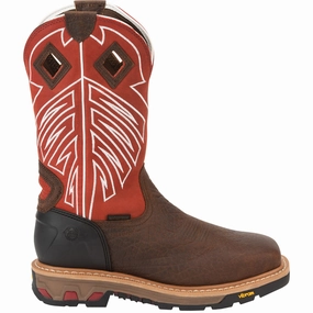 Roughneck 12 Inch Waterproof Steel Toe Work Boots Lace Up Style