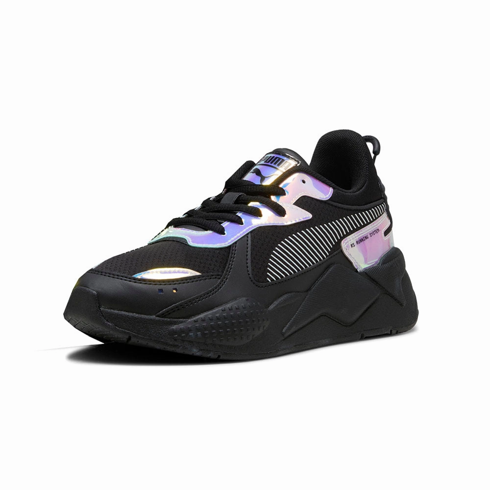 Rs-X Metallic Lace Up Sneakers Ventilated Design Molded Footbed