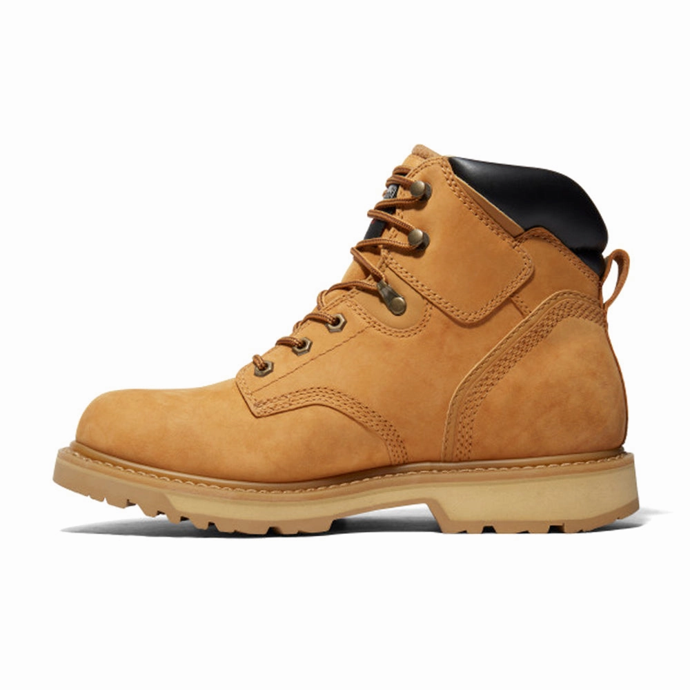 Pit Boss 6 Inch Oil Resistant Steel Toe Work Boots Weatherproof Protective Shoes Canvas Upper