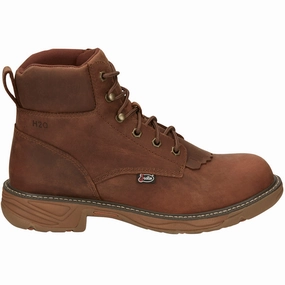 Rush 6 Inch Waterproof Lace Up Work Boots Durable Grip