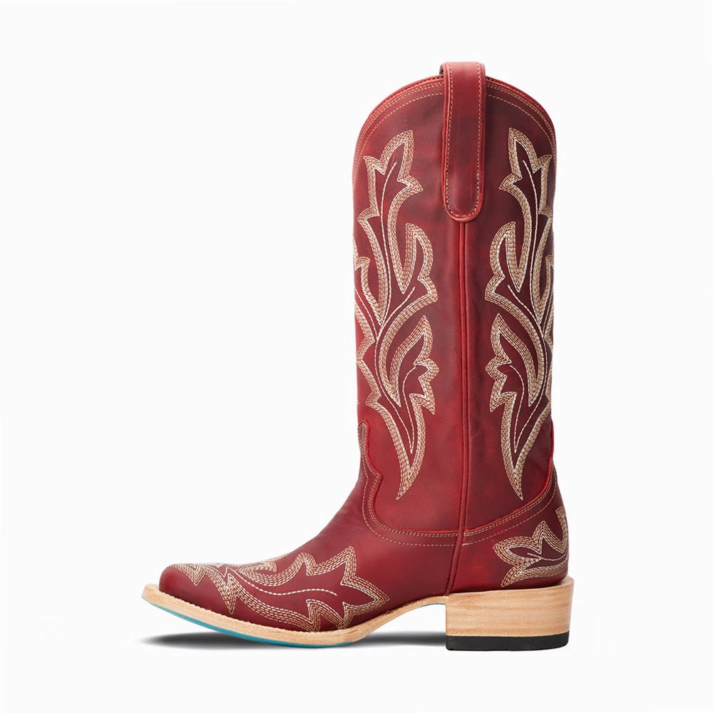 non - slip user Quick Drying Interior Saratoga Embroidered Square Toe Cowboy Boot