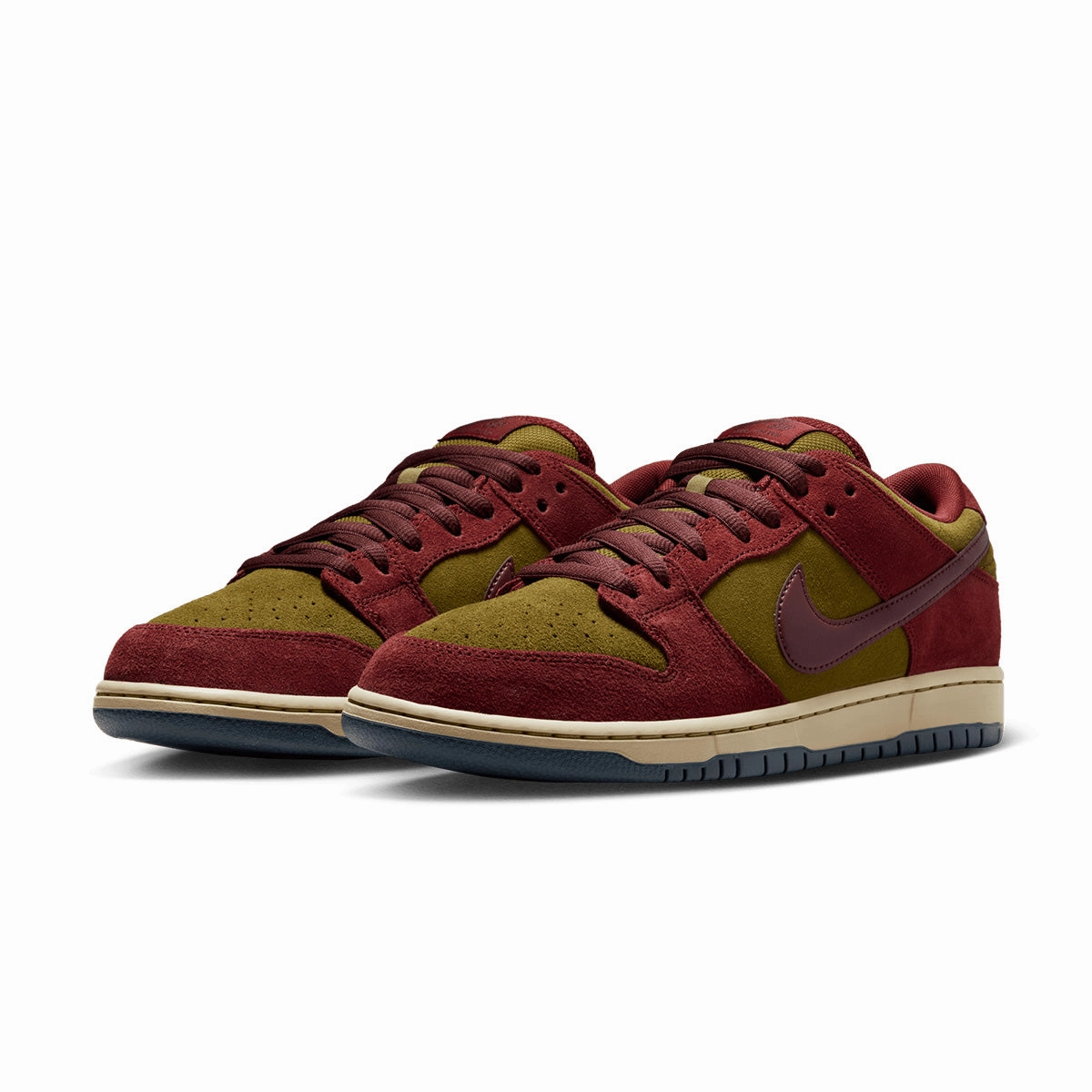 SB Dunk Low Pro 'Dark Team Red Olive Flak' Rebound Foam Technology Odor Resistant Technology