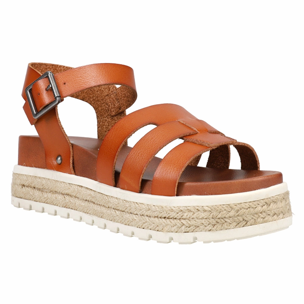 Karlotta Ankle Strap Espadrille Platform Sandals Elastic Gaitor Integration