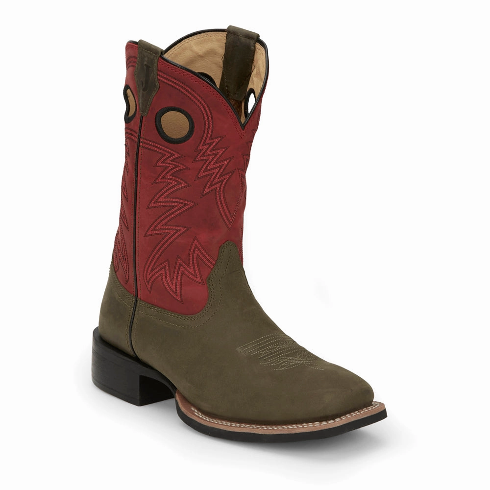 Comfort Lining Rough Terrain Show Stopper 11 Inch Square Toe Cowboy Boots