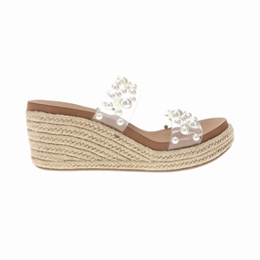 least fashionable Shes Here Clear Espadrille Wedge Sandals
